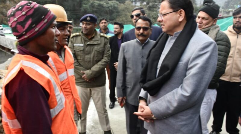 मुख्यमंत्री धामी ने कैंची धाम बाईपास का किया स्थलीय निरीक्षण