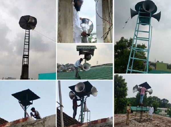 देहरादून में बिना अनुमति एवं निर्धारित मानकों के विपरीत संचालित लाउडस्पीकरों पर की गई कार्रवाई